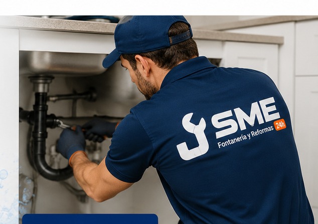 Técnico fontanero SME trabajando en fontanería en Valencia